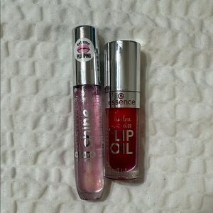Shine Lip Gloss and Lip Oil Duo - Pink and pink champagne